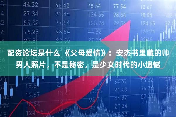 配资论坛是什么 《父母爱情》：安杰书里藏的帅男人照片，不是秘密，是少女时代的小遗憾